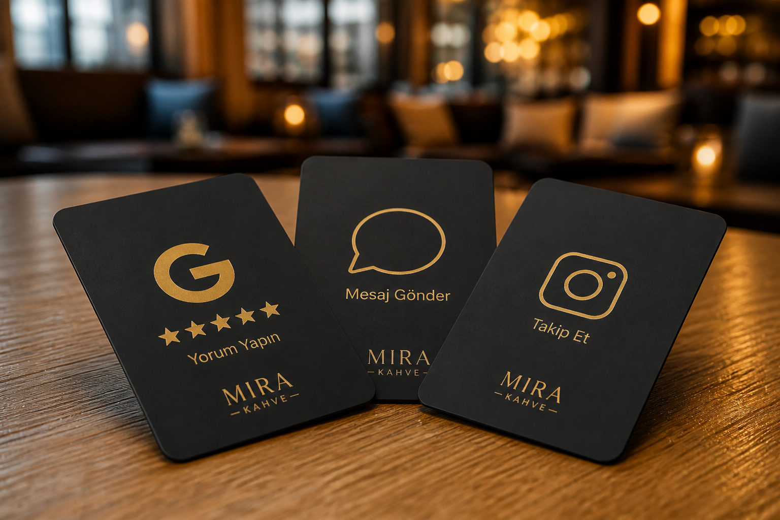 Google, WhatsApp ve Tripadvisor NFC kart paketi