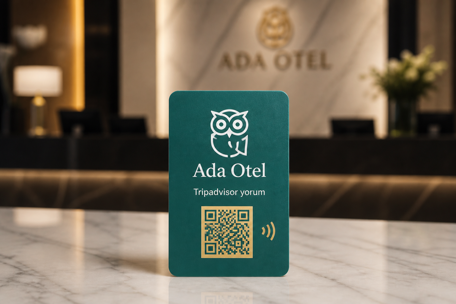 Teal Tripadvisor yorum NFC kartı
