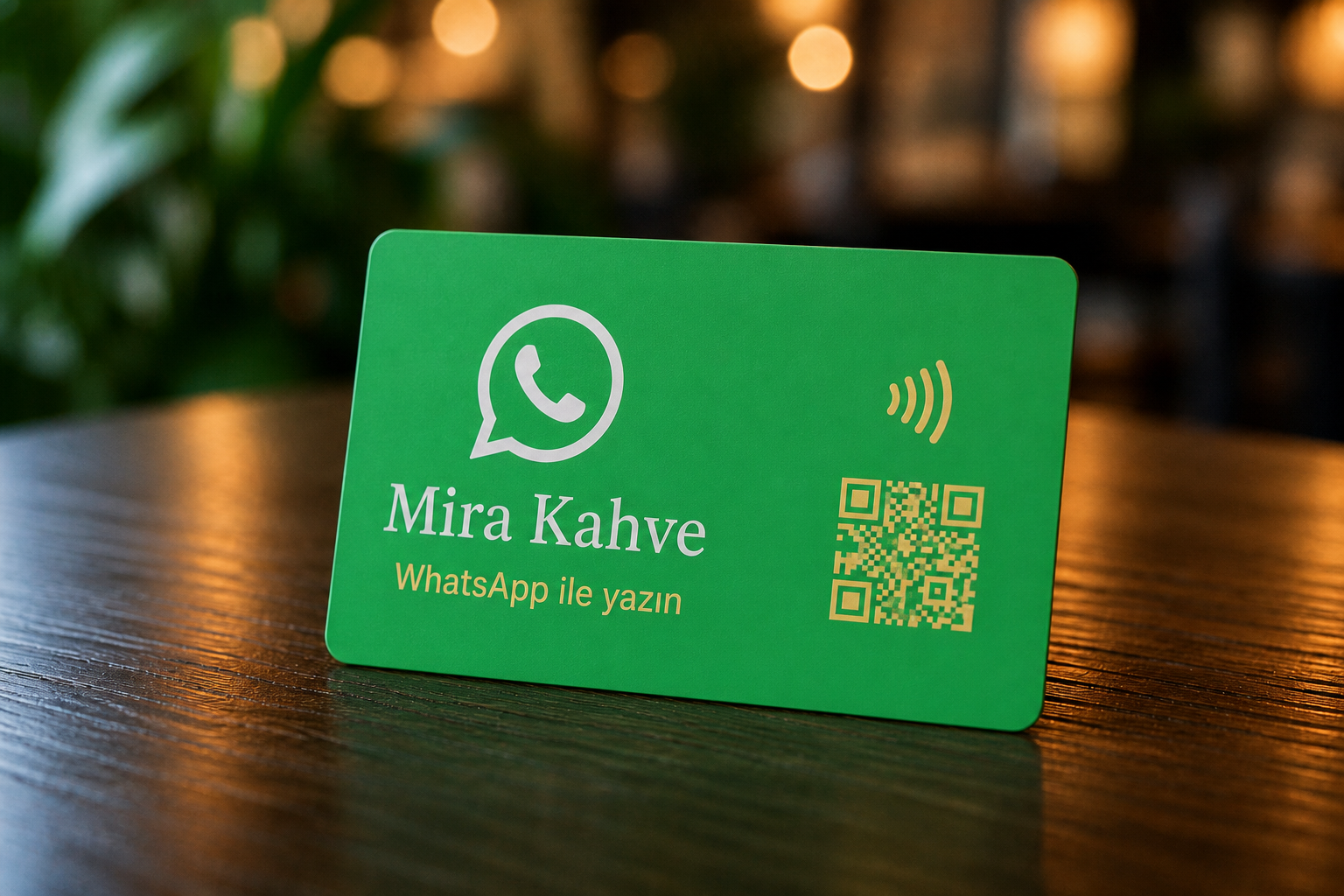 Yeşil WhatsApp NFC mesaj kartı